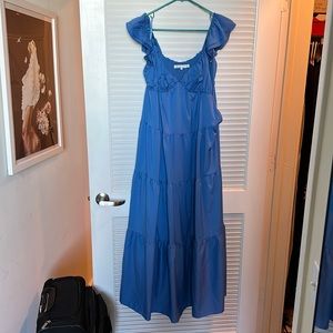 English factory blue dress